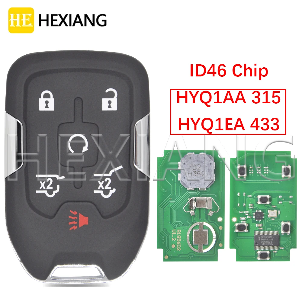 

Автомобильный Дистанционный ключ HE HYQ1AA 315 МГц HYQ1EA 433 МГц ID46 13508278 13508282 для Chevrolet Tahoe Suburban Silverado