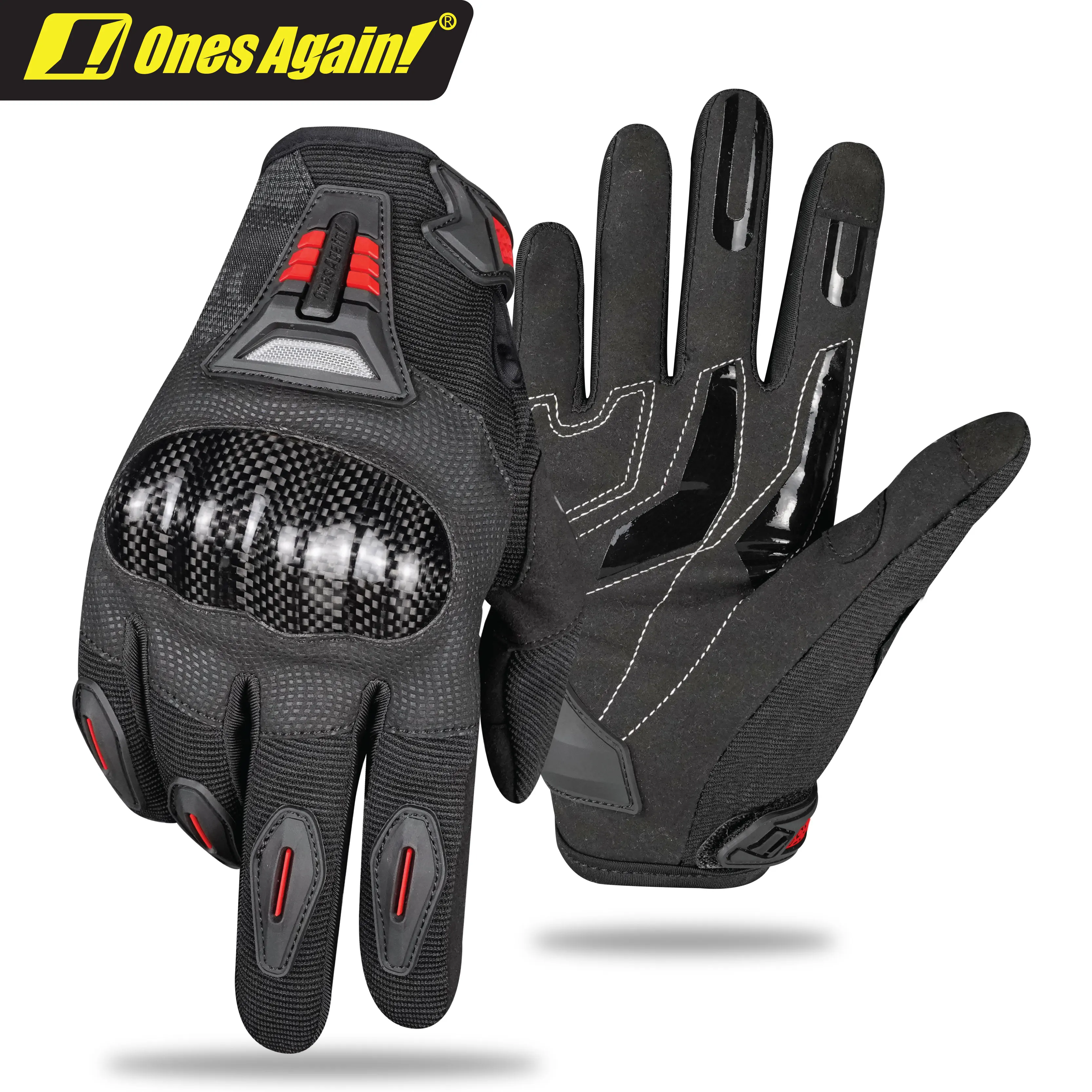 

Перчатки из углеродного волокна с защитным чехлом для мотоцикла, пригодные для носки, дышащие сенсорные экраны