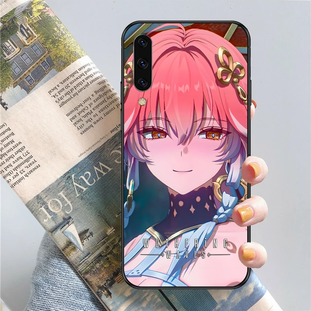 Wuthering волны Changli Чехол для мобильного телефона Samsung Note 9 10 20 Plus Pro Ultra J6 J5 J7 J8 черный