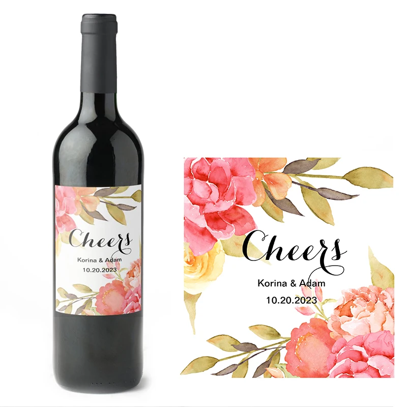 

18 шт., наклейки на бутылки вина