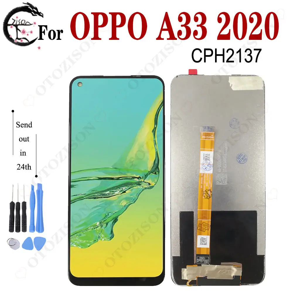 ЖК-дисплей 6,5 дюйма для OPPO A33 2020 CPH2137, сенсорный экран, дигитайзер в сборе, замена для OPPO A33, деталь экрана протестирована ОК