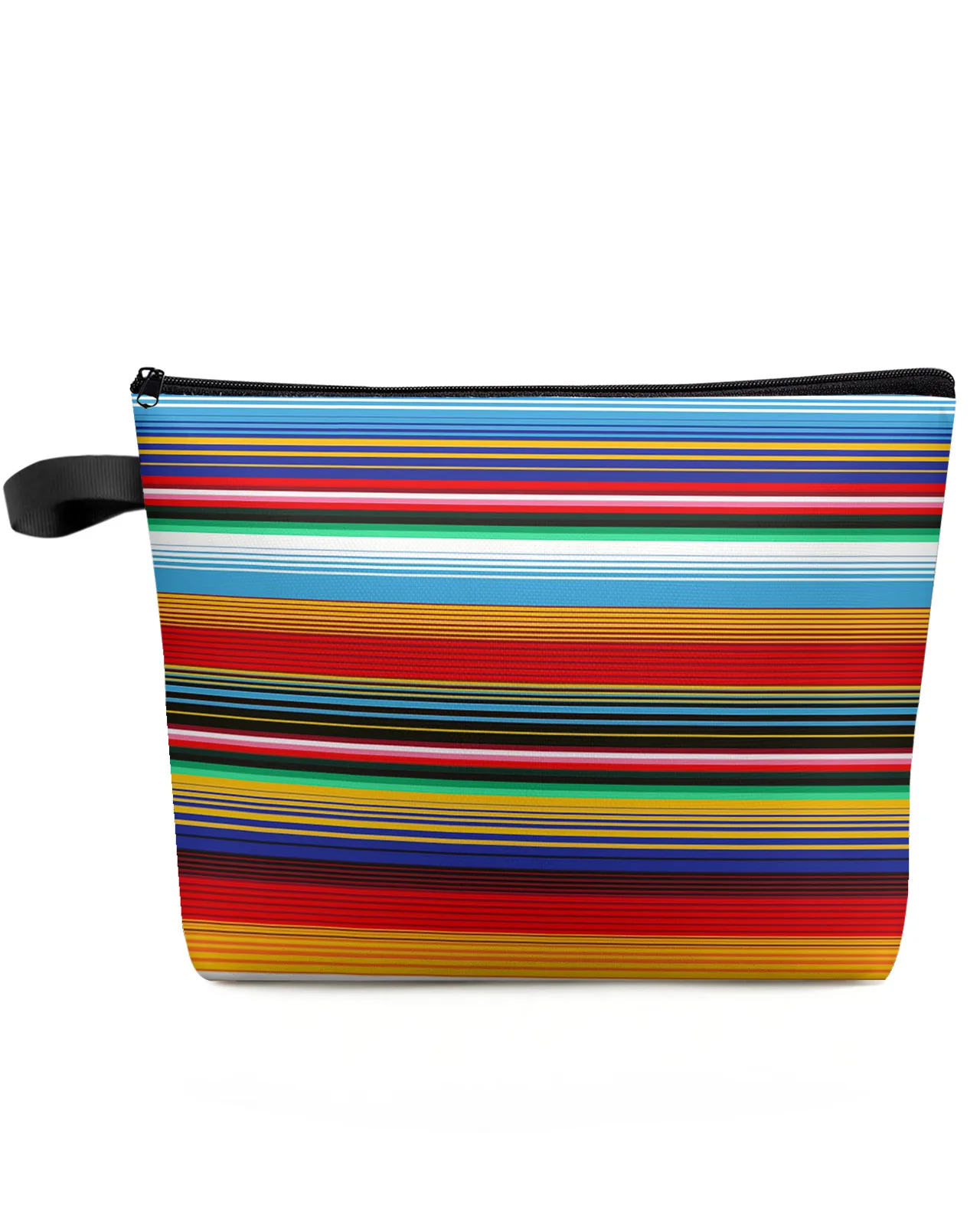 

Colorful Mexican Stripes Makeup Bag Pouch Travel Essentials Lady Women Cosmetic Bags Toilet Organizer Kids Storage Pencil Case