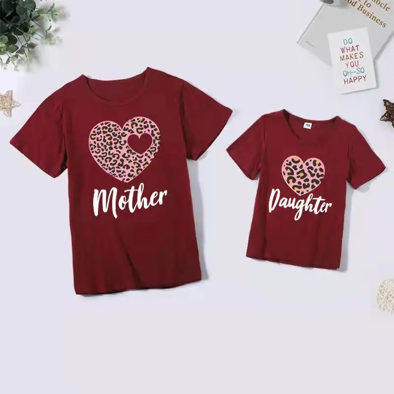 Футболка для мамы и дочки одежда женщин девочек хлопковые топы модные футболки