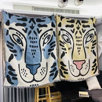 new animal tiger print casual original blankets cartoon tigers sofa leisure carpet knitted tapestry animal world chunky blanket