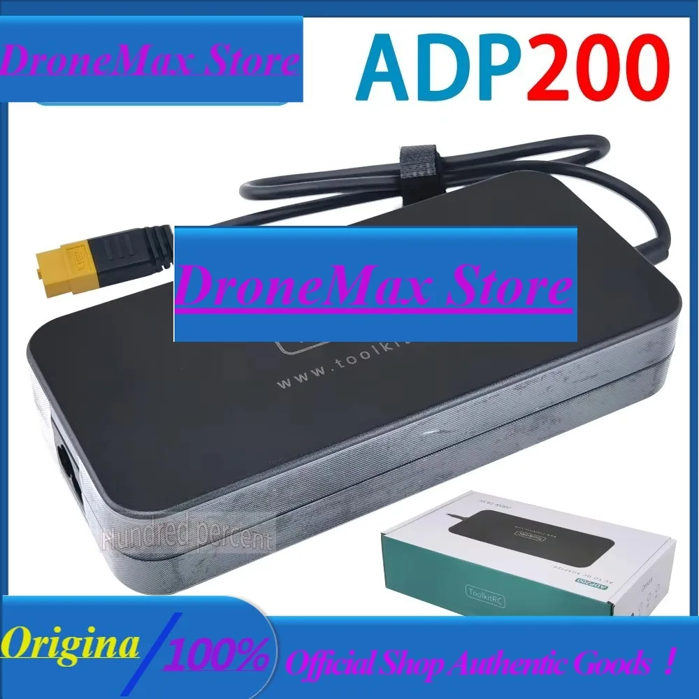 Фото DroMaToolKitRC ADP200 200W 4A Зарядное устройство, адаптер питания DC19.5V 10.3A с выходом XT60 для RC ISDT GTPower HotRC Sk №1
