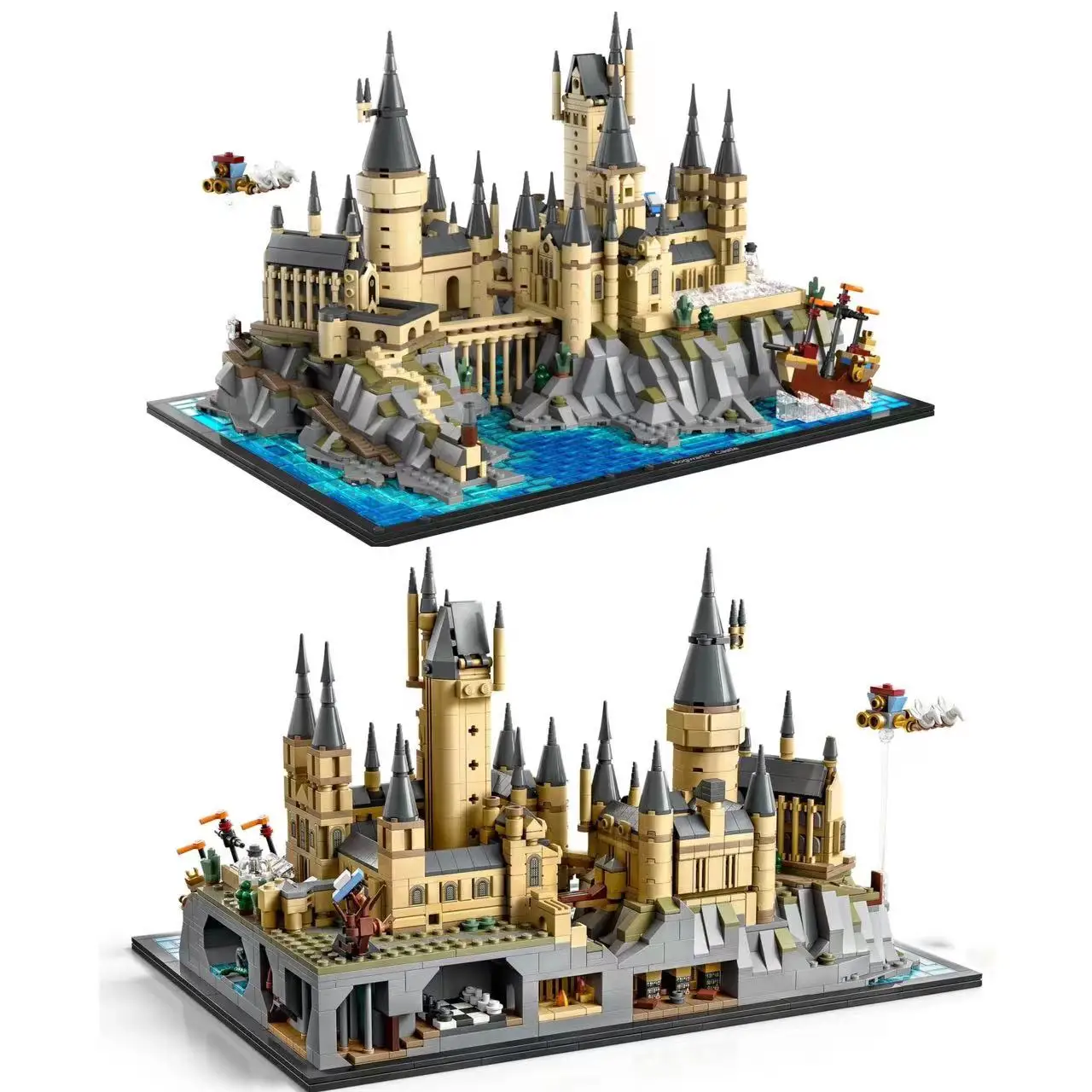 

2023 NEW 76419 Castle and Grounds Model Building Blocks 2660pcs Street View Bricks Toys For Kids Boys Adult Birthday Gifts