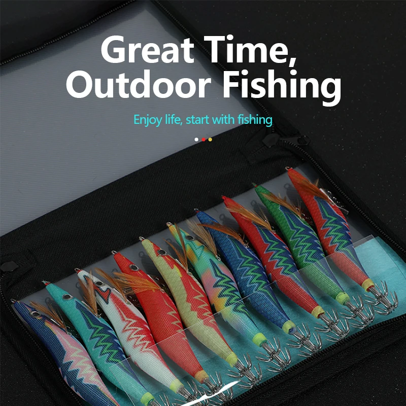 

10pcs artificial squid bait bait wood shrimp fish shrimp bait luminous bead squid hook simulation lightning stripe