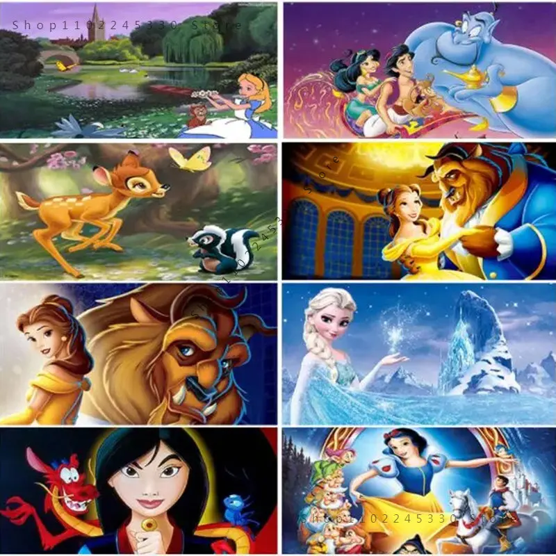 

Canvas Painting Disney Character Cartoon Wall Art Poster Cloth Print Fabric Poster Living Room Decor Pictures Home Decoration