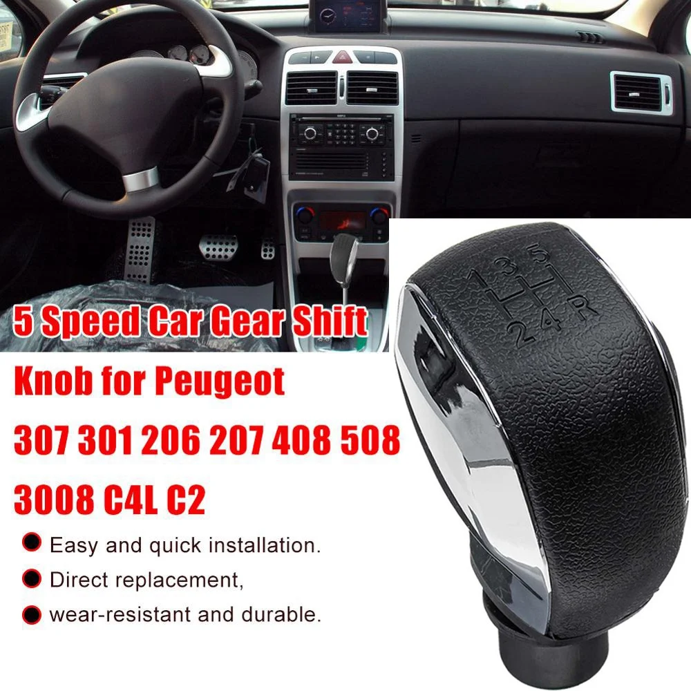 5-скоростная ручка переключения передач для Peugeot 307 301 206 207 408 308 508 2008 3008 C4L C2 Citroen