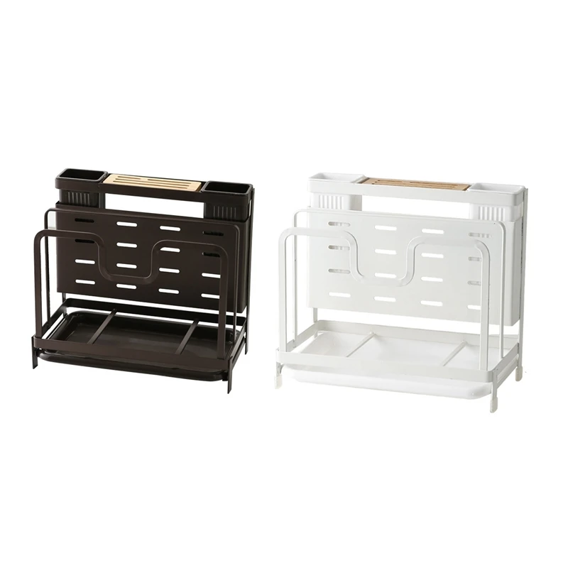 

Iron Knife Rack Cutting Board Integrated Storage Rack Pot Cover Rack Cutting Board Rack Can Be Drained