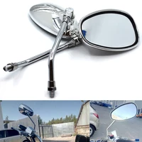 universal 10mm motorcycle rear view mirror oval rear view mirror for yamaha mt 01 mt 03 mt 07 mt 09 mt 10 yzf600r yzf750 yzf1000