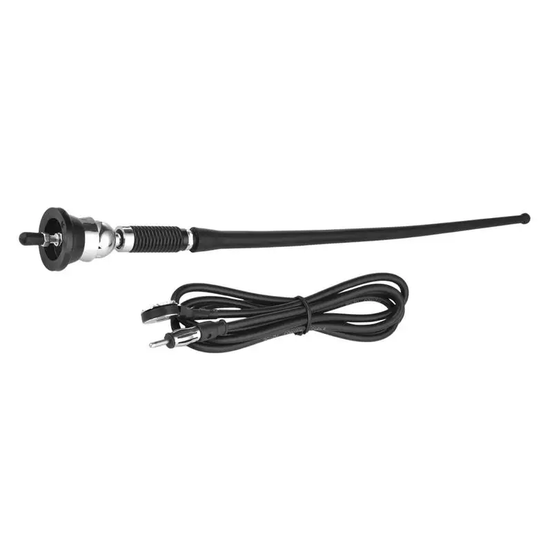 

FM Signals Antenna Black Universal Vehicle Radio Aerial DC12-24V Radio Antenna Low Noise Antenna Replacement Internal Copper