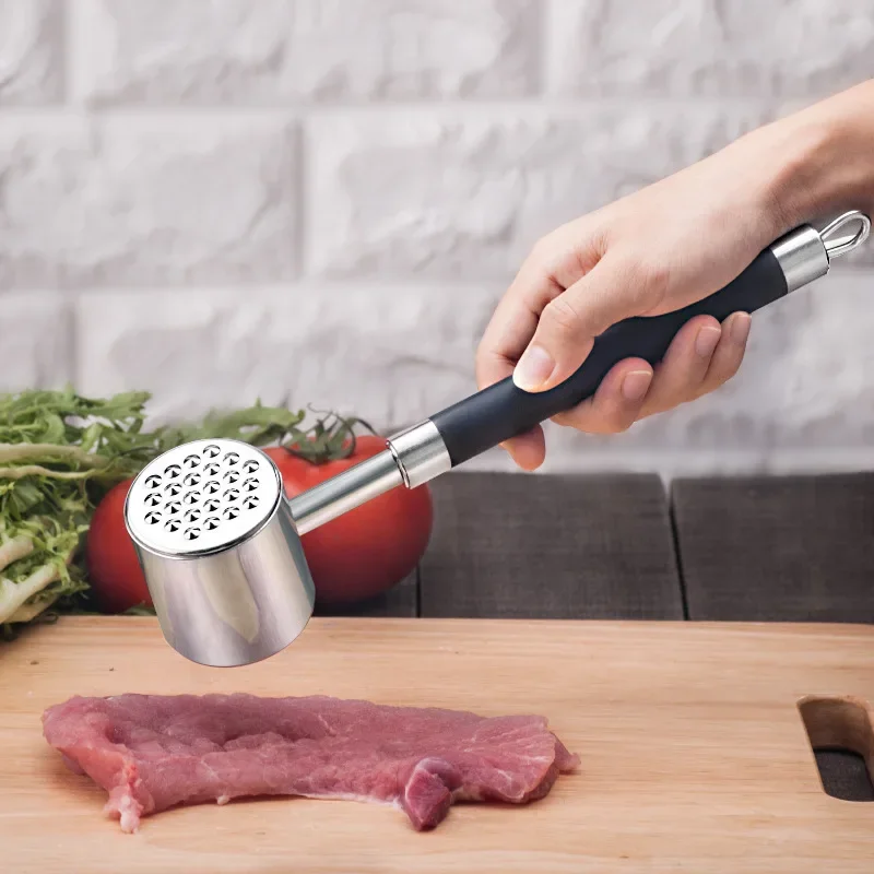 

1Pcs Kitchen Gadgets Multifunction Meat Hammer Two Sides Loose Tenderizers Portable Steak Pork Tools Aluminum Alloy Dropshipping