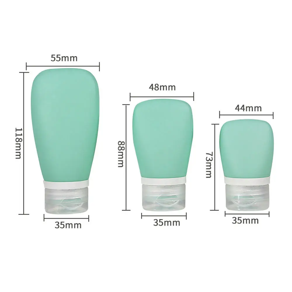 38/60/90ml Silicone Travel Bottles Empty Squeeze Travel Containers Leakproof Refillable for Shampoo Conditioner Lotion images - 6