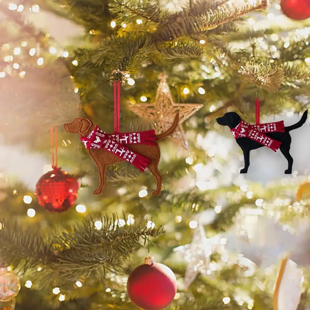 2023 Christmas Tree Pendant Cute Puppy Resin Acrylic Year New Party Ornament Dog Drop Festive Xmas Room Gift Supplies Decor I5x3