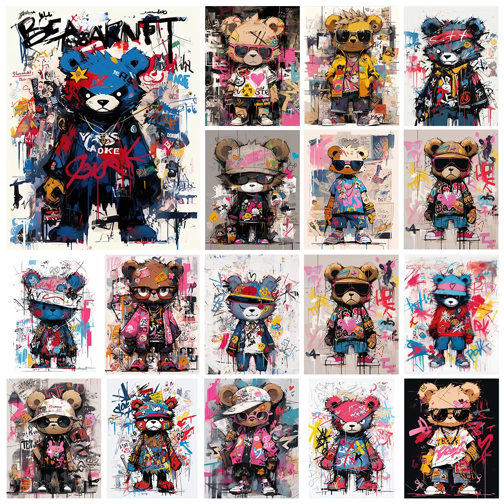 Набор для алмазной живописи 5D сделай сам с изображением медведя