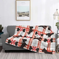 scottie dogs blanket flannel print gift for animal dog lover breathable soft throw blanket for bed travel bedding throws