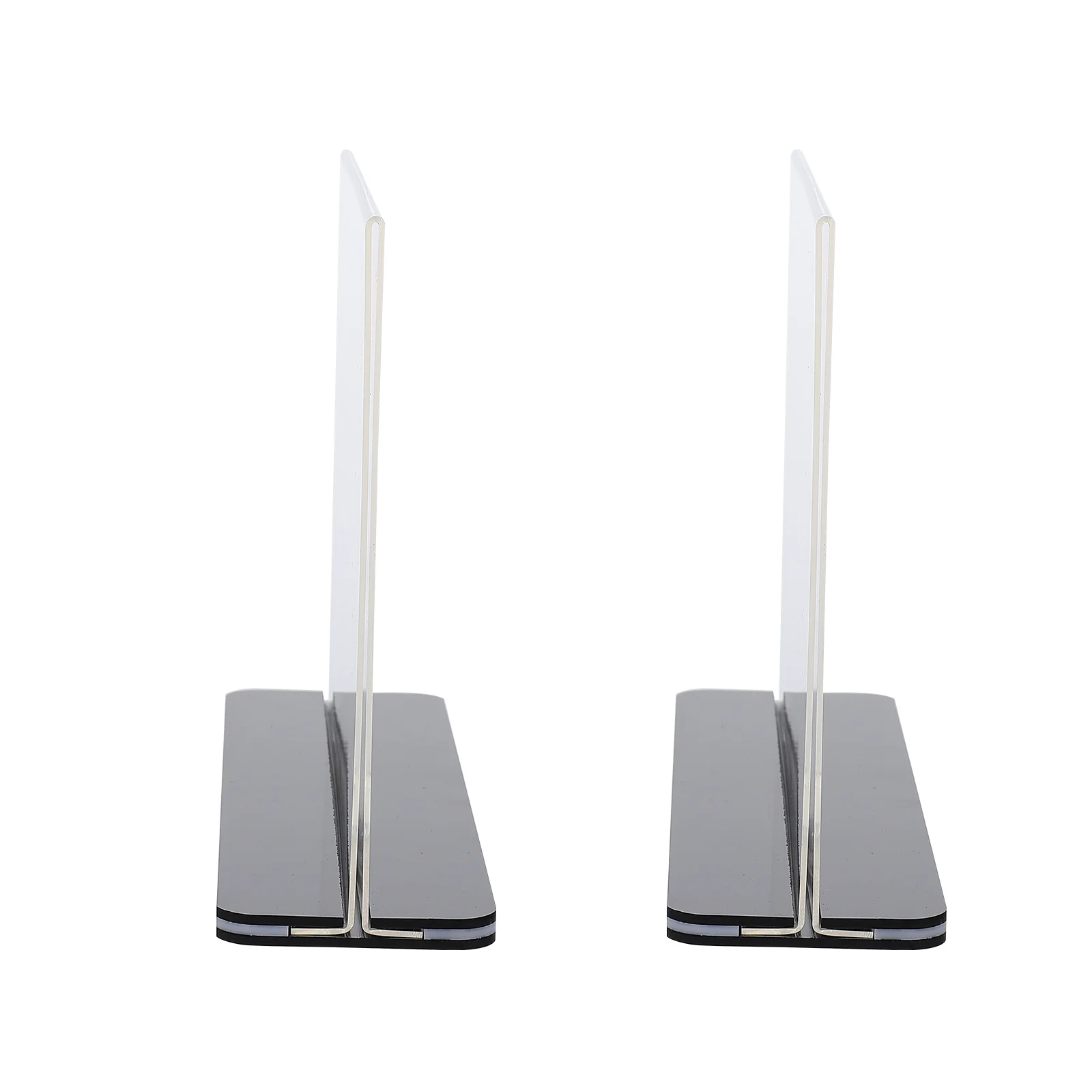 

2Pcs Acrylic Sign Holders Practical T-shape Table Cards Racks (Assorted Color)