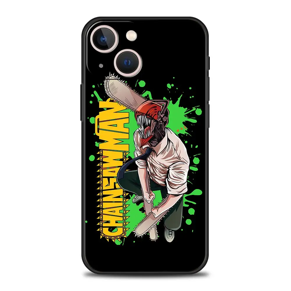 Роскошный чехол для телефона с аниме бензопилой макима iPhone 11 12 14 13 Pro Max Mini X XR XS 7 8
