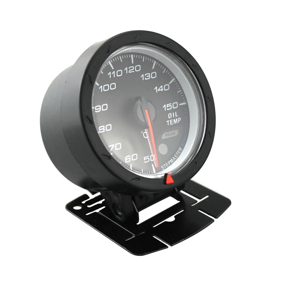 

1PC Practical Metal Black Surface Oil Temp Meter Oil Temp Gauge for Vehicle Car