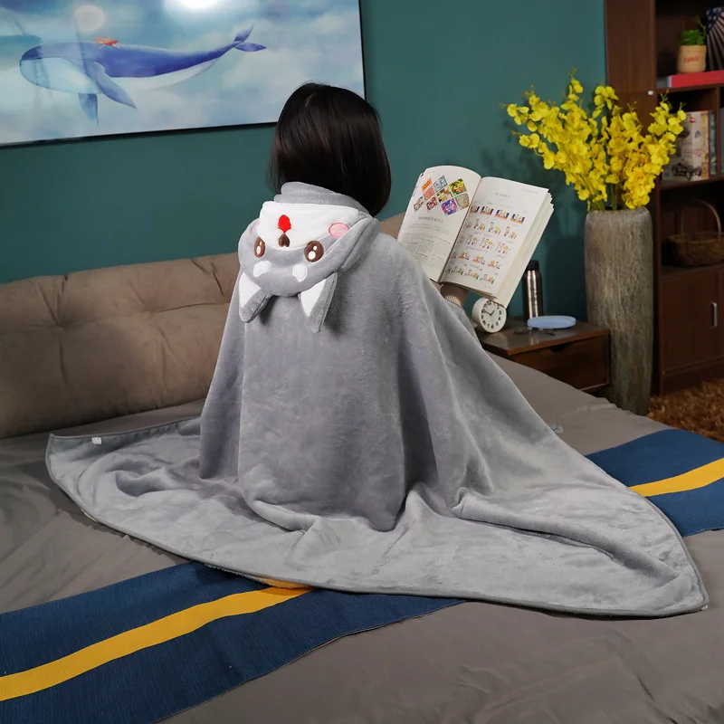 

Office Nap Cloak Winter Thick Shawl Cape Female Warm Cover Leg Air Conditioning Blanket Small Quilt Student Sleeping