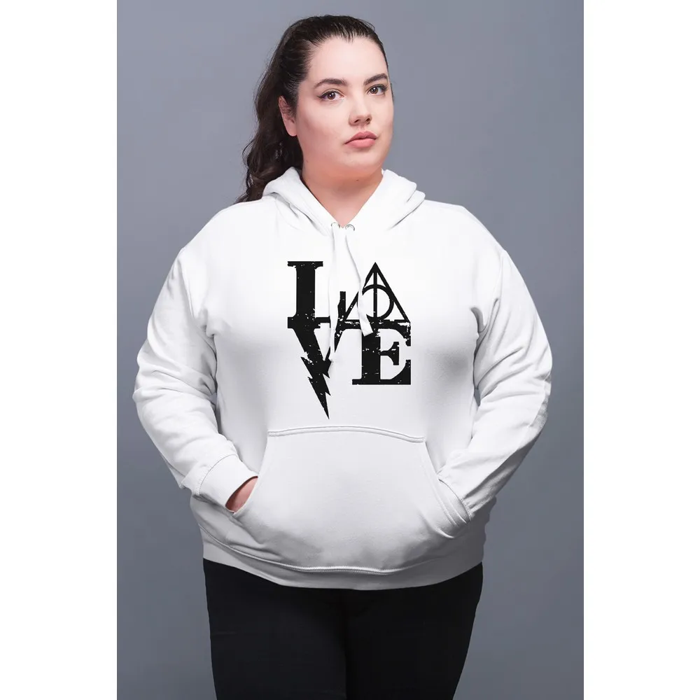 

Женская толстовка с капюшоном Dorlie Wear Deathly Love Yazısı Green