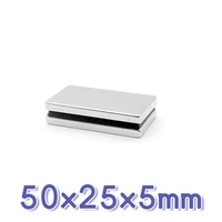 123510pcs 50x25x5mm big block rare earth magnet n35 rectangular strong neodymium magnet 50x25x5 permanent magnet 50255