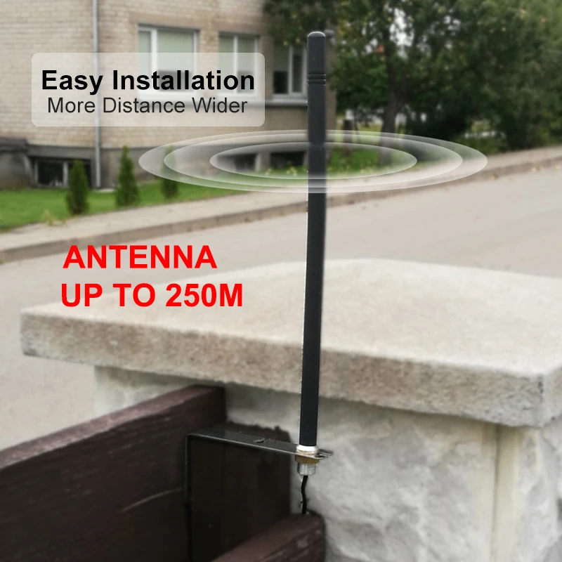 

433MHz Antenna Radio Signal Booster Wireless Repeater Ultra-long Distance Extender for Garage Gate Door Remote Control