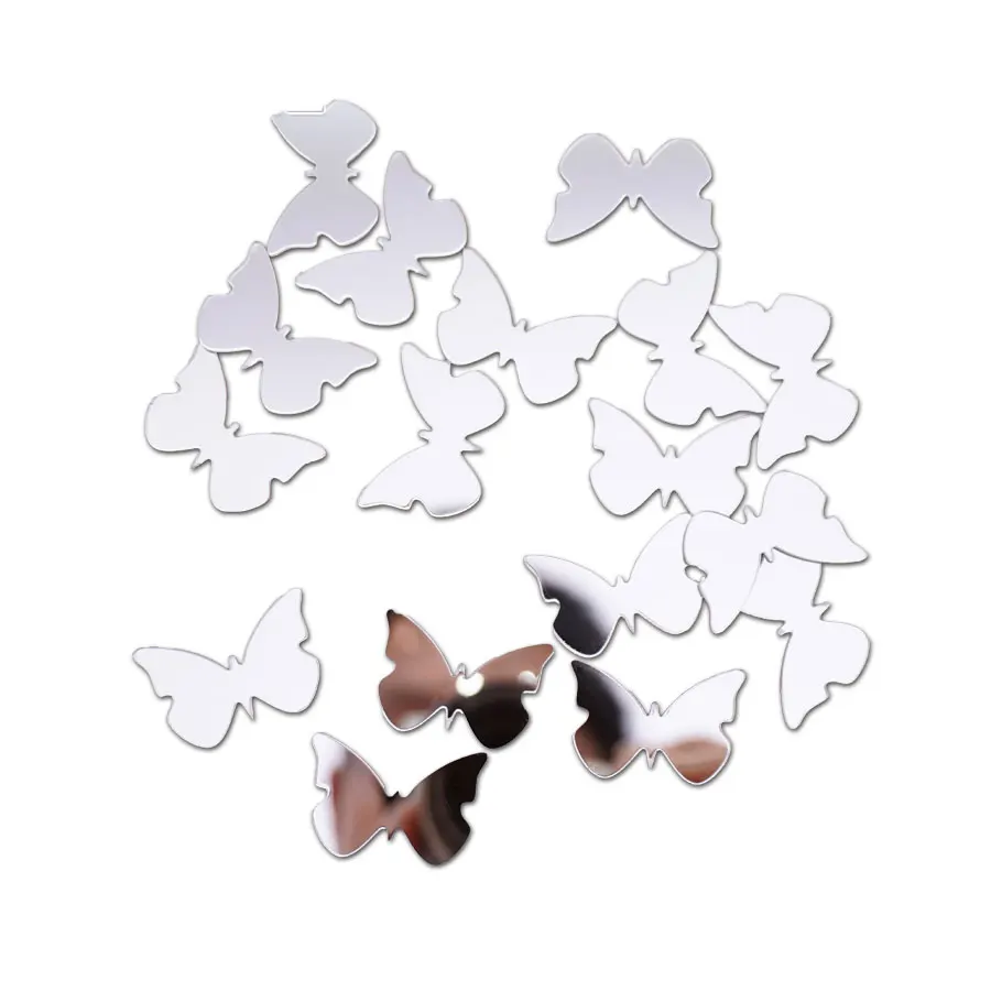 Зеркальные наклейки с бабочками JEHOADDAN 100 шт.