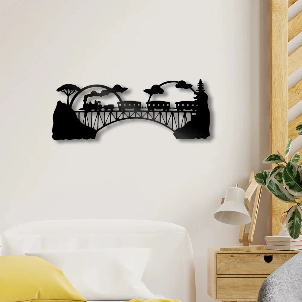 Наклейки на стену с небольшим поездом используемые в гостиных спаленях офисах