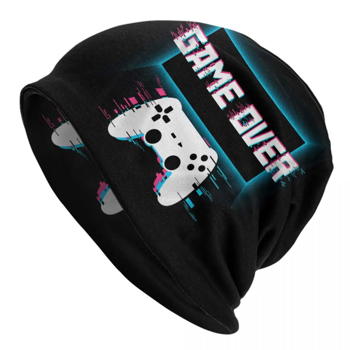 Game Over Gaming Gamer Controller Skullies Beanies Caps Cool Winter Warm Knitting Hats Unisex Adult Video Game Bonnet Hats