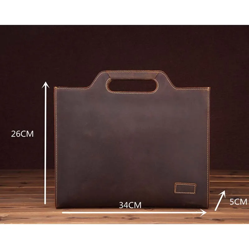 Genuine Leather Men's Briefcase Business Laptop Bag for 13'' Laptop Tote Male Handbag Large Capacity Messenger Shoulder Bags