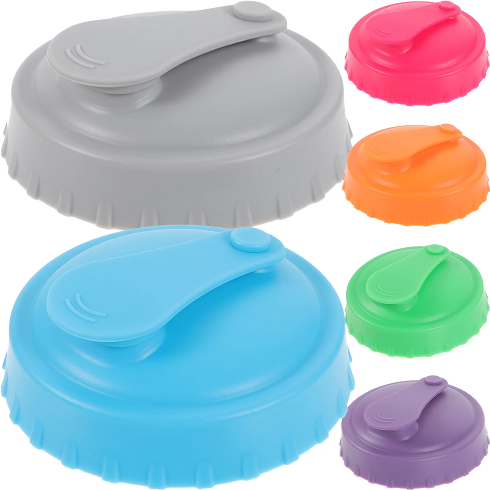 

6 Pcs Silicone Can Lid Leakproof Cup Cover Soda Can Lids Beer Can Sealing Lids Silica Gel Cola Can Lids Soda Can Cover