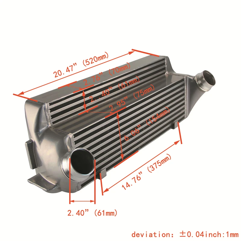 Комплект переднего интеркулера EVO II для двигателей BMW F 128i/228i/320i/328i/420i/428i N20/N26 2.0L Turbo