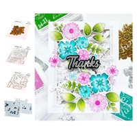 diy flowers metal cutting dies hot foil plate gestures clear stamps stencils set scrapbooking holiday decor cards diary coloring