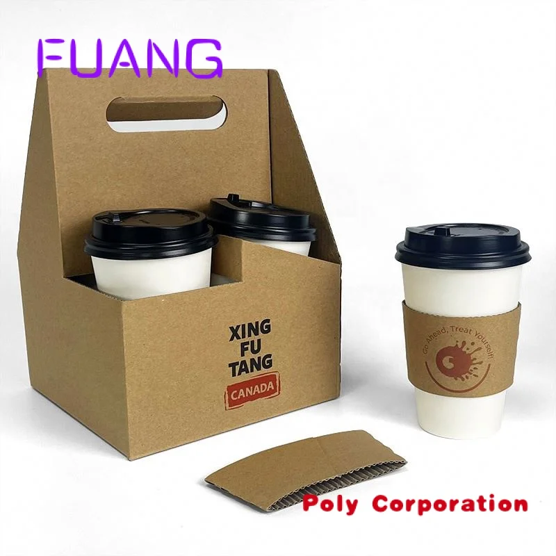 coffee cup holder sleeve fit for 8oz 12oz 16oz paper coffee cups takeaway portable bubble tea cup holder custom cupsleeves