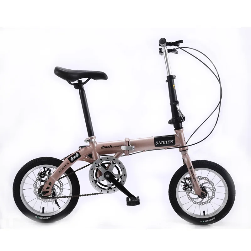 Portable Children's Bicycle 14/16/20 inch Adult Folding Bike Speed Variable Double Disc Brake Foldable Cycle for Woman