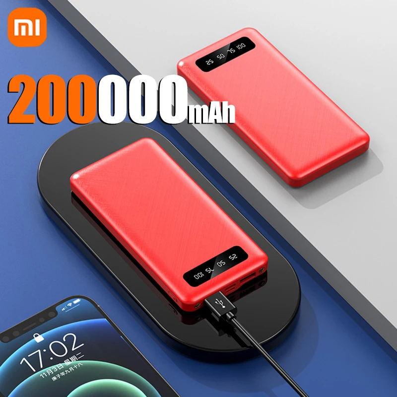 

Xiaomi 200000 мАч PowerBank 120 Вт сверхбыстрая зарядка портативный внешний аккумулятор большой емкости со светодиодным цифровым дисплеем для IPhone