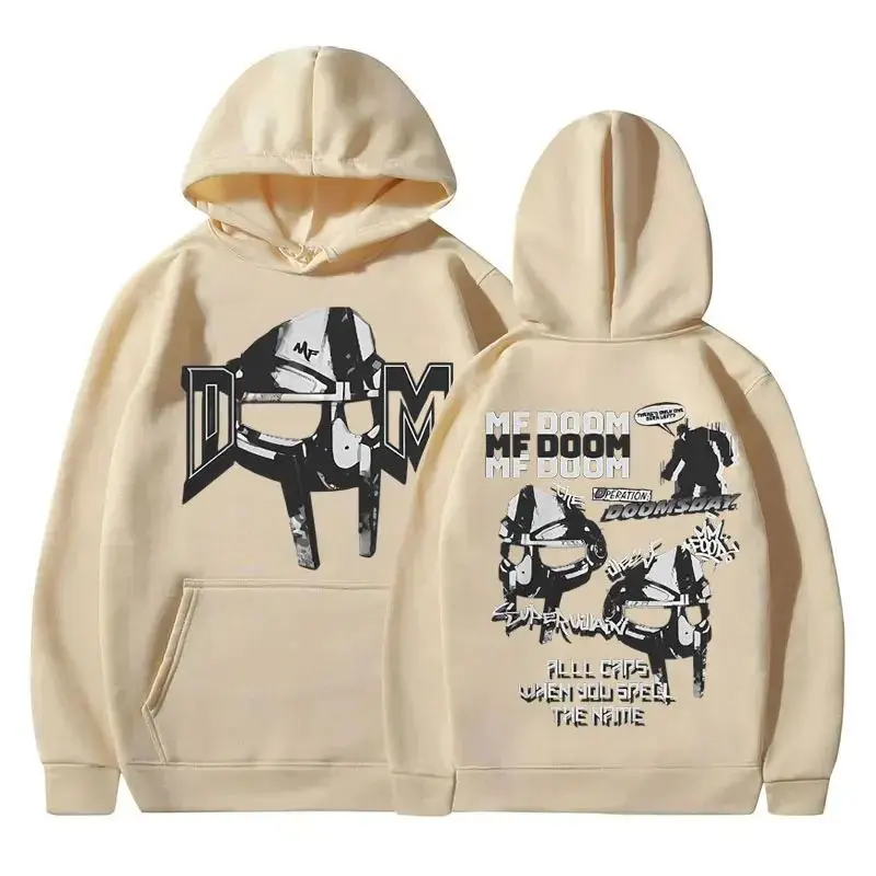 Двусторонняя Толстовка С Капюшоном В Стиле Рэпера Mf Doom Doomsday Уличная Одежда Для