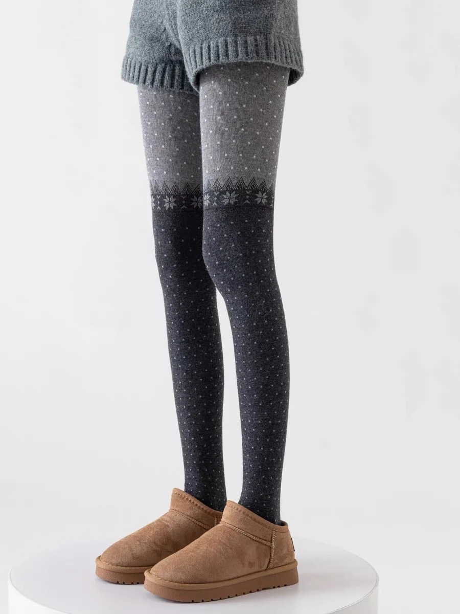 Весенне-осенние женские винтажные вязаные леггинсы в японском стиле Mori Girls с