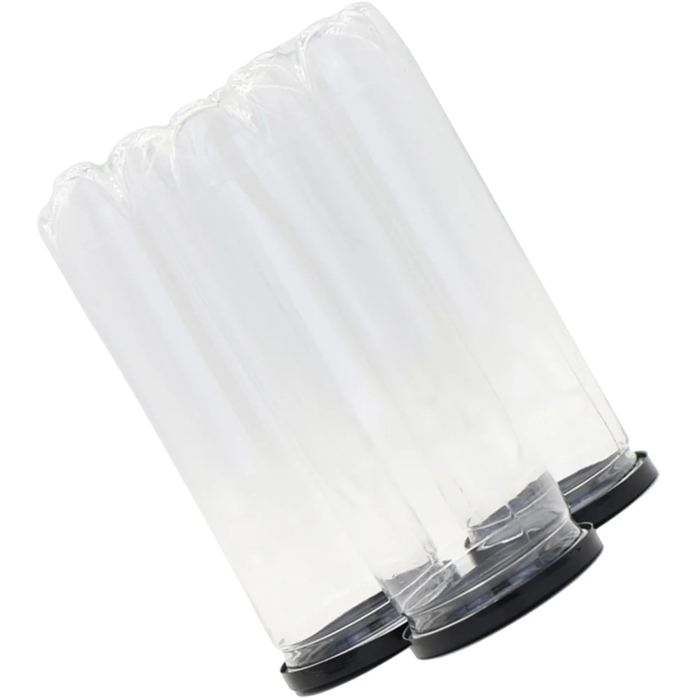

3 Pcs Tennis Cylinder Sports Supply Little Balls Holder Transparent Tube Practical Container Pvc Bottle Shape Bags