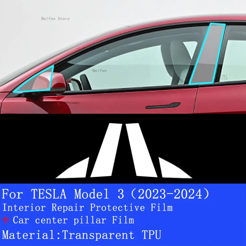 Гибридная пленка для навигатора GPS TESLA Model 3 2023-2024 защитная из ТПУ ЖК-экрана