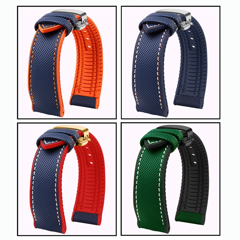 For Casio PROTREK Series PRG-600YB PRG-650 PRW-6600 Nylon Rubber Bottom Watchband Canvas Silicone Watch Band Sports Strap 24mm