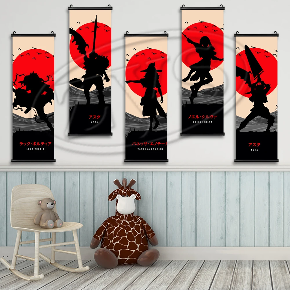 

Hanging Scrolls Black Clover Poster Picture HD Print Asta Wall Art Classic Canvas Painting Home Bedroom Decoration Background