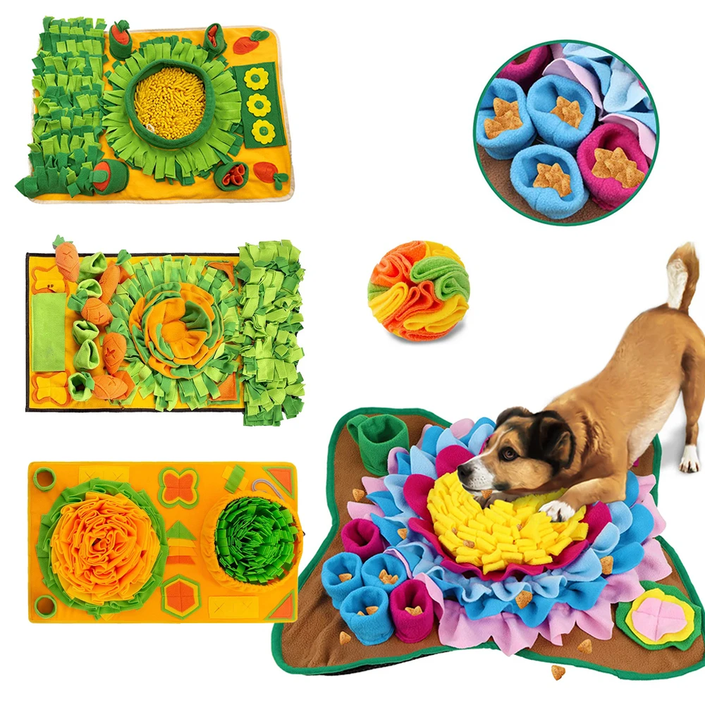 

Nose Toys Slowing Feeding Pet Intelligence Dog Foraging Mat Puzzle Skill Dog Cat Natural Snuffle Training Mat Sniffing Smell Pad