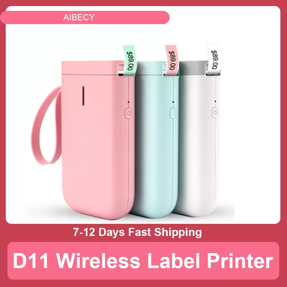 

D11 Wireless Label Printer Portable Pocket Label Printer Handheld BT Connection Fast Printing for Home Office impresoras