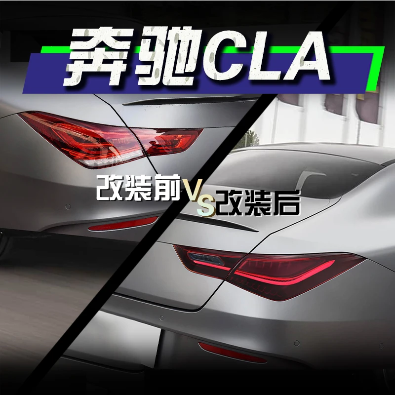 Фото Комплект из 2 светодиодных задних фонарей для Mercedes-Benz CLA W118 CLA200 CLA260 CLA35 CLA45 2020-2023: задний габаритный огонь, указатель поворота, предупреждающий сигнал №4