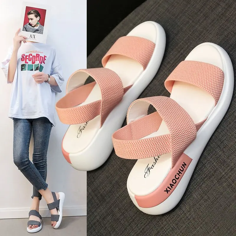 Women's Sandals 2022 Summer Fashion Platform Roman Sandals Women Casual Sport Sandals Women Closed Toe Flat Sandals