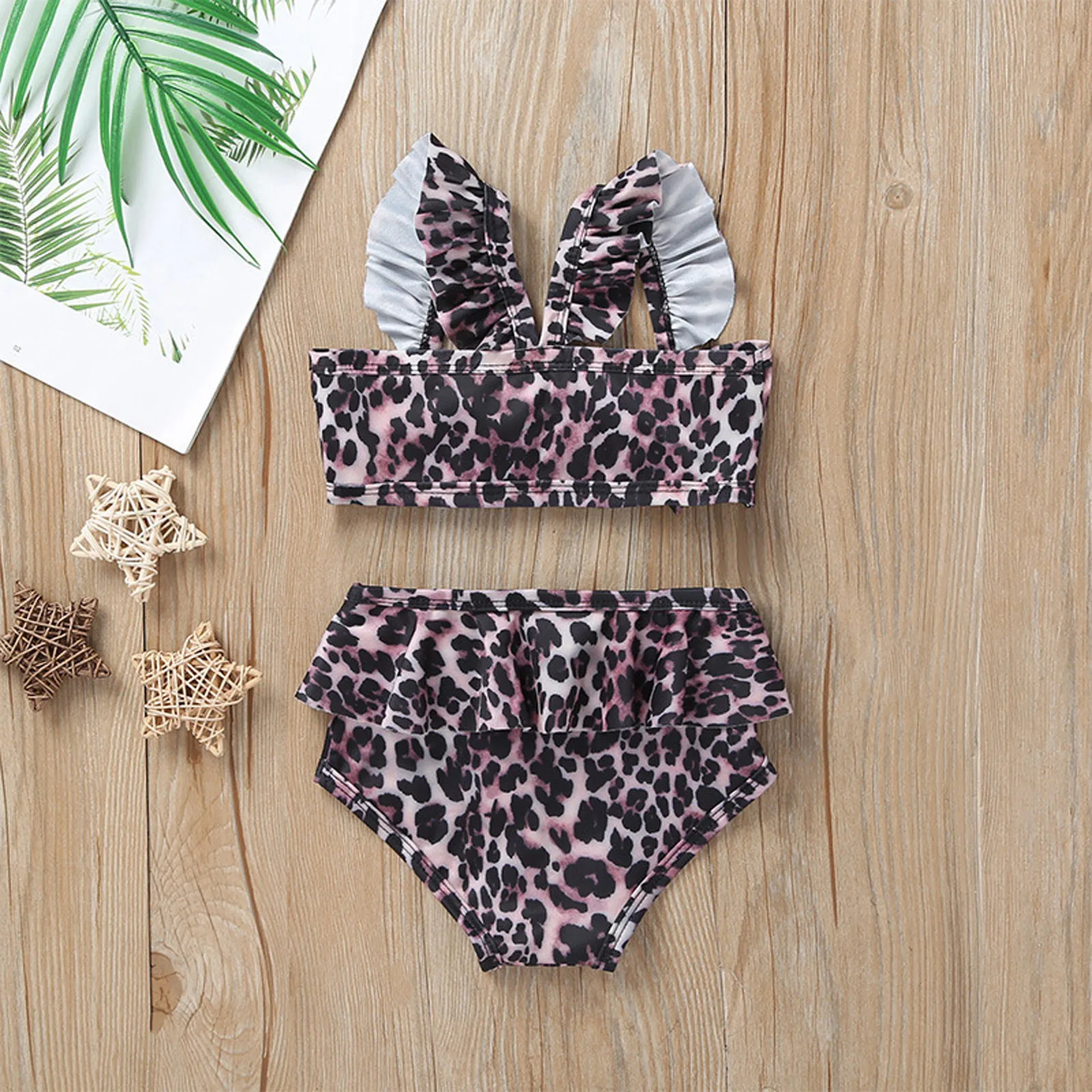 Купальник для девочек купальник с принтом детский раздельный купальный костюм |