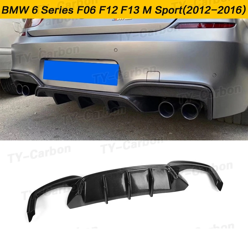 

Диффузор для заднего бампера из углеродного волокна для BMW F06 F12 F13 640i 650i M Sport M Tech M6 2012-2016, Автомобильный задний диффузор, губа FRP